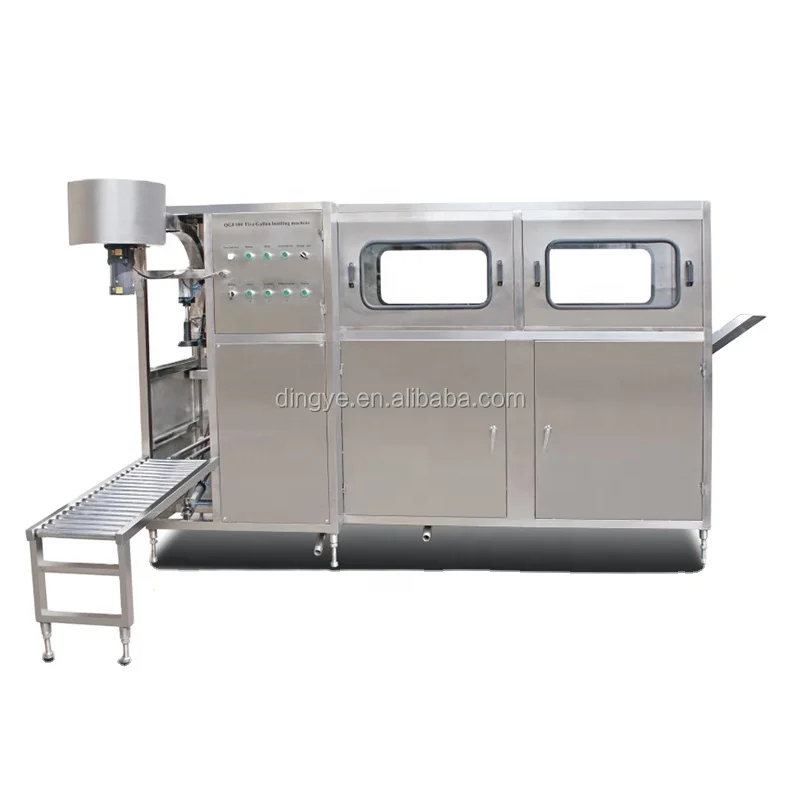 ماكينة تعبئة وتغطية زجاجة المياه الأوتوماتيكية ذات 5 جالون من براميل المياه ذات 5 جالون QGF-100