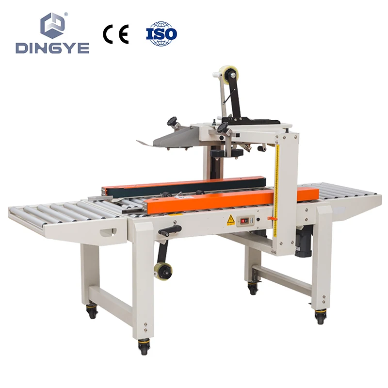 ماكينة تغليف وختم العلب الكرتونية الصغيرة FXC4050XF مع ناقل سير جانبي