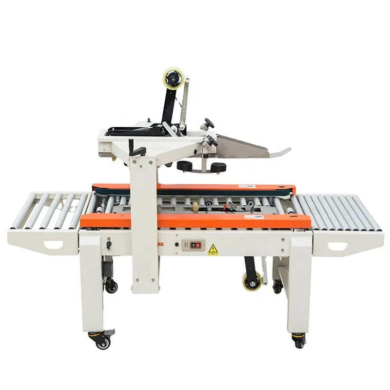 ماكينة تغليف وختم العلب الكرتونية الصغيرة FXC4050XFG مع ناقل سير جانبي